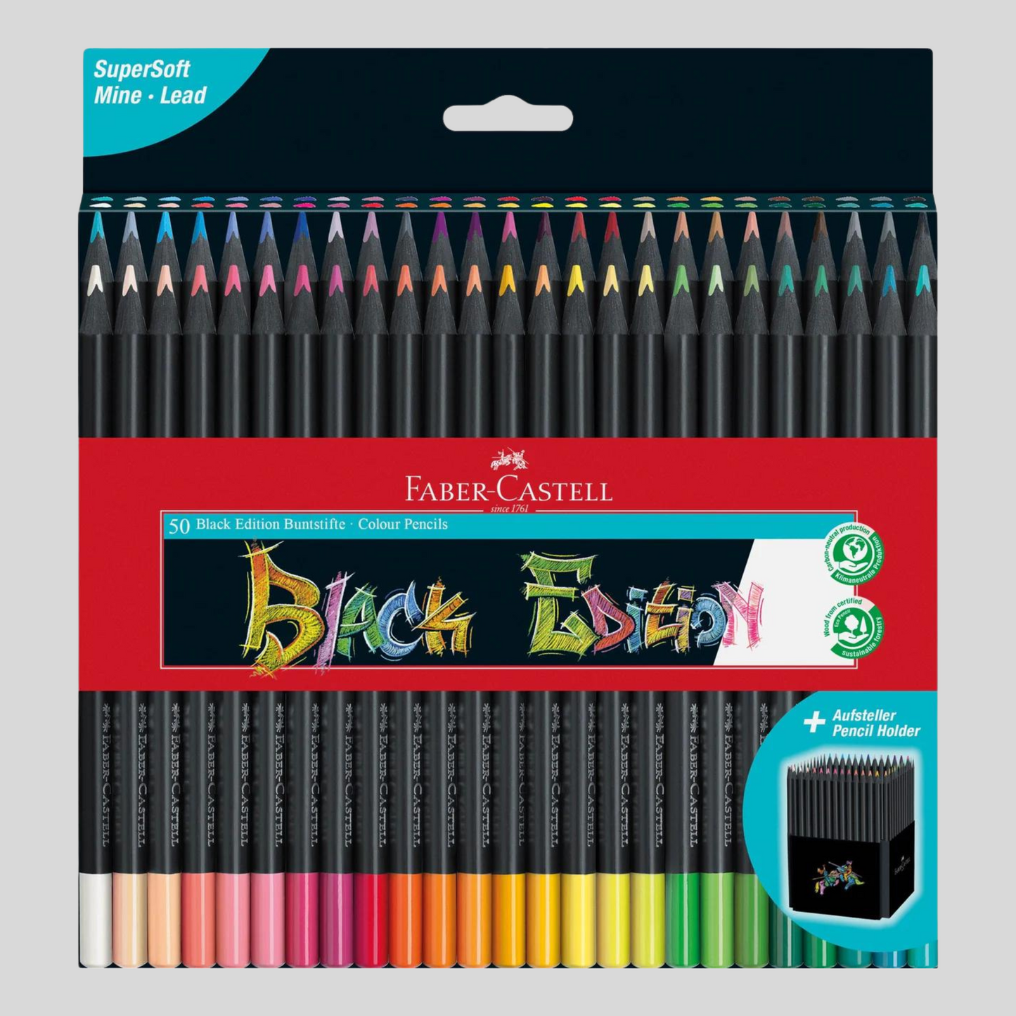 Faber-Castell Colored Pencils Black Edition - Set of 50